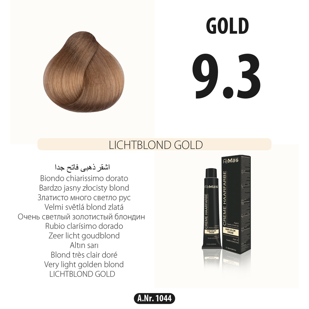 Femmas (9.3) colore per capelli Lightlond Gold 100ml