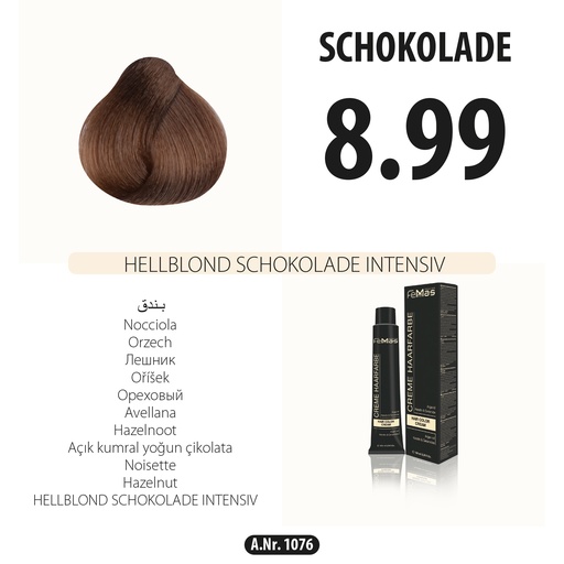 [Fem1076-] FemMas (8.99) Haarfarbe Hellblond Schokolade Intensiv 100ml