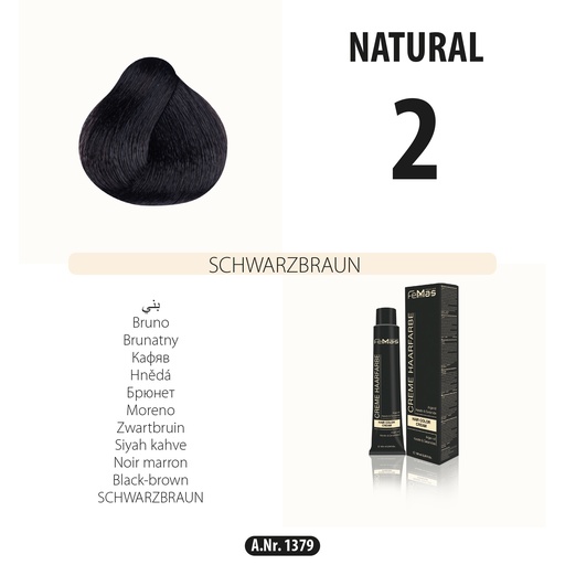 [Fem0000] Femmas (2) Haarfarbe Schwarzbraun 100 ml