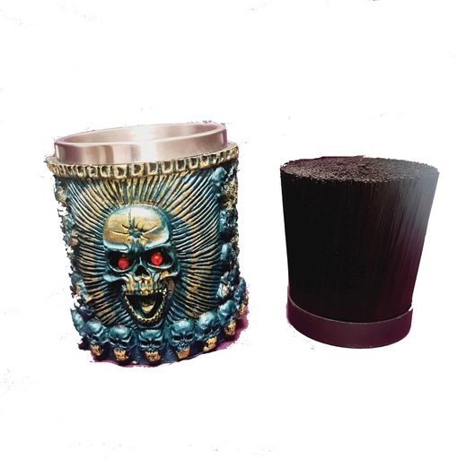 [BRS:11] Bate Skull shaving bowl with brush light blue
