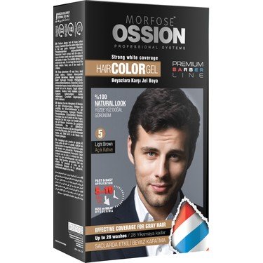 Ossion Premium Barber Line Hair Color Gel Light Brown (5)