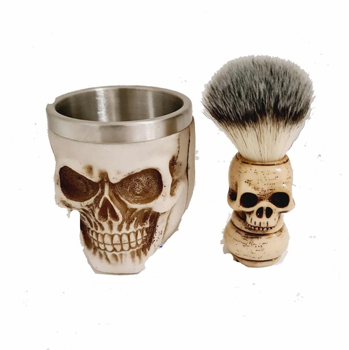 [BRS:13] Skull shaving bowl with brush one ton