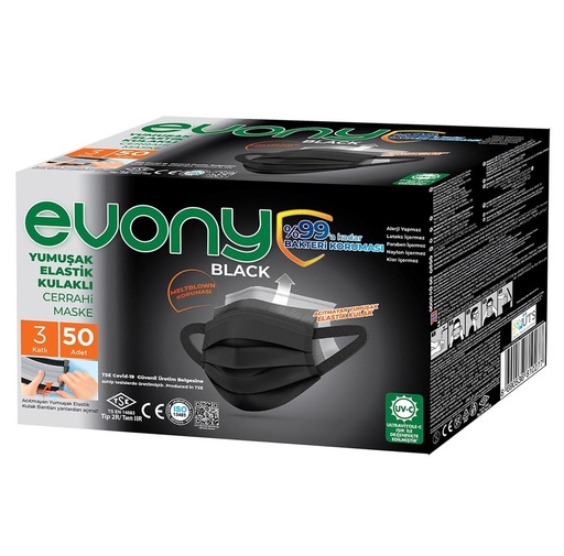Evony Schwarze Gesichtsmaske 50 Stück