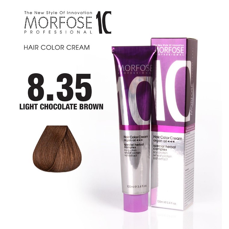 Morfose 10 (8.35) Coloration Cheveux Châtain Clair Chocolat 100 ml