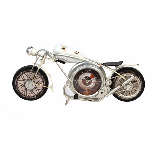 [BTE-DC29] Deko Fahrrad Uhr Weiss