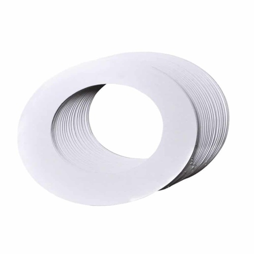 [Bt:228] ADN 50 Stück Papierring Tropfschutz für 10cm Durchmesser Wachs- oder Zuckerpastedosen (14161)