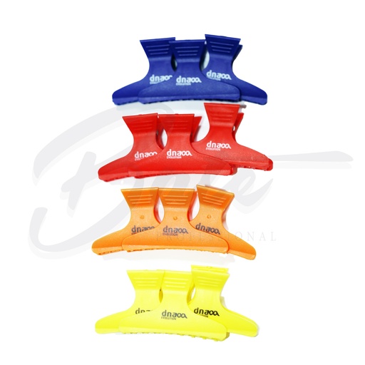 [Bt:255] dna Haarklammern Blau/Rot/Orange/Gelb L 82mm Art:13007