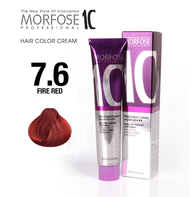 Morfose 10 (7.6) Fire Red Hair Color 100ml