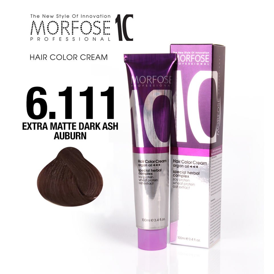 Morfose 10 (6.111) Hair Color Extra Matte Dark Ash Auburn 100ml