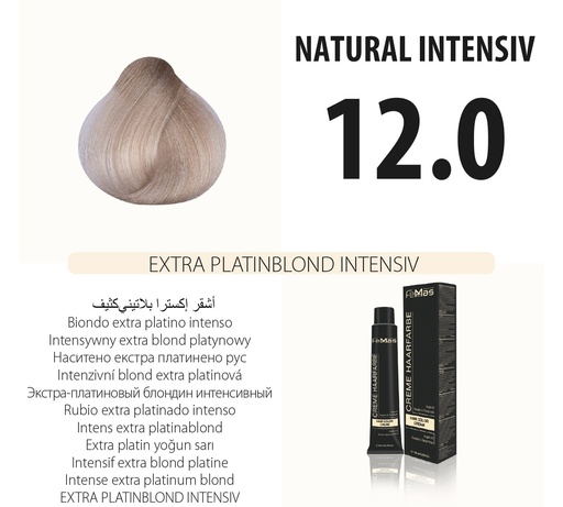 [Fem1380] FemMas (12.0) colore per capelli biondo platino extra intensivo 100ml