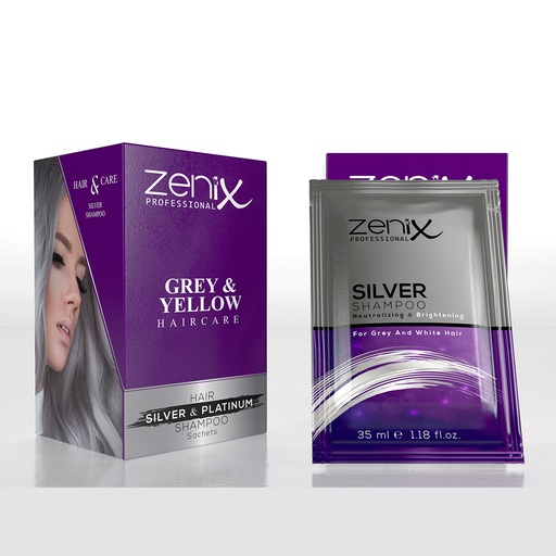 [BTE-ZNX23] Zenix Grey & Yellow Haır sılver shampoo 12x30ml