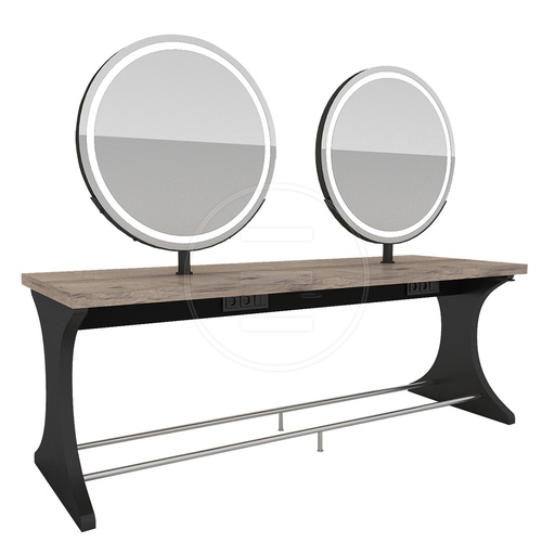 [AP856] Woody Circle Double Island Mdf