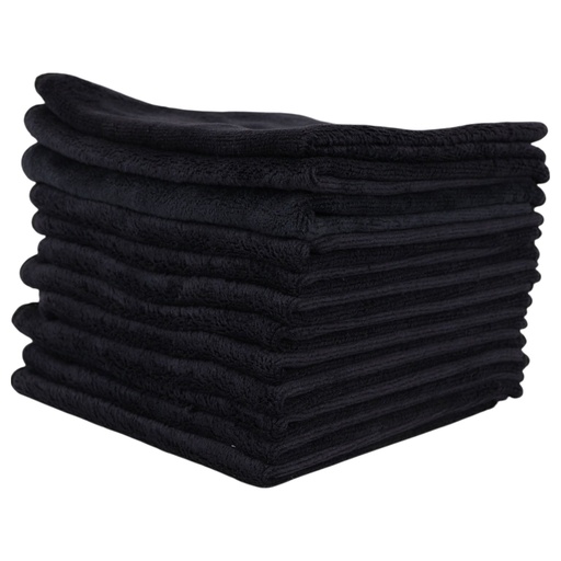 [BATE-003012] Bate  Microfibre Face Handtuch 35x35cm Schwarz 12pcs