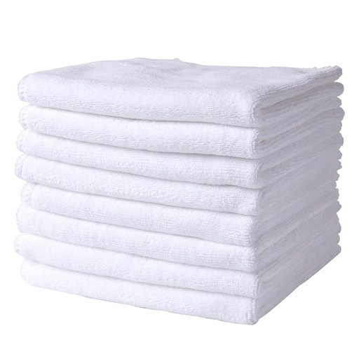 [BATE-003015] Bate Microfibre Face Handtuch 35x35cm Weiß 12pcs 