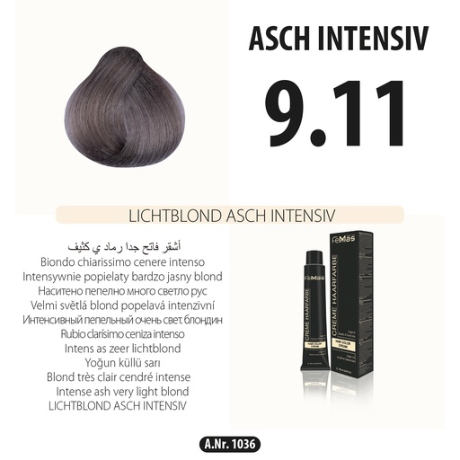[Fem1036] Femmas (9.11) Haarfarbe Lightblond Asch Intensiv  100ml